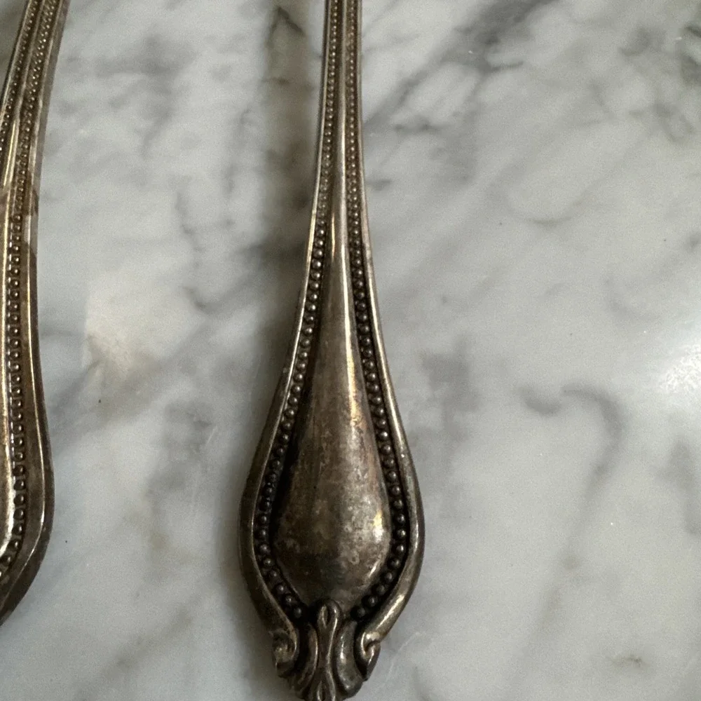 International Yorkshire Bead Hostess Serving Set Of 5 Pieces Silverplate